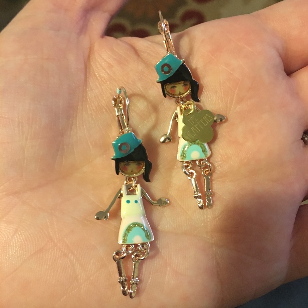 Flapper girl earrings